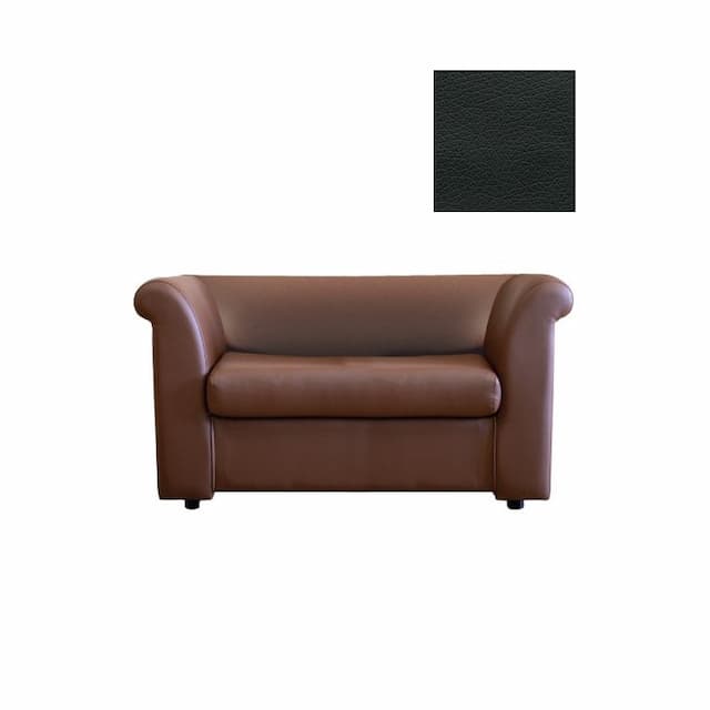 Диван 2-х местный Юнитекс ПАРЛАМЕНТ М.Д2.05.5. Х экокожа премиум / черная