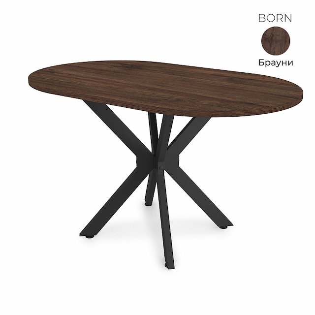 Стол обеденный овальный Алсав 21BORN-O.1300 Brauni